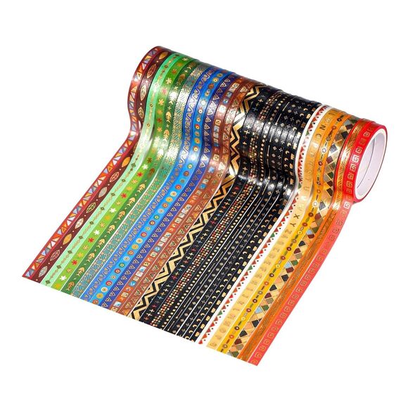 26 Rolls Washi Tape Multicolor Metallic Crafts Scrapbook Junk Journal Gift Wrap - Picture 2 of 14